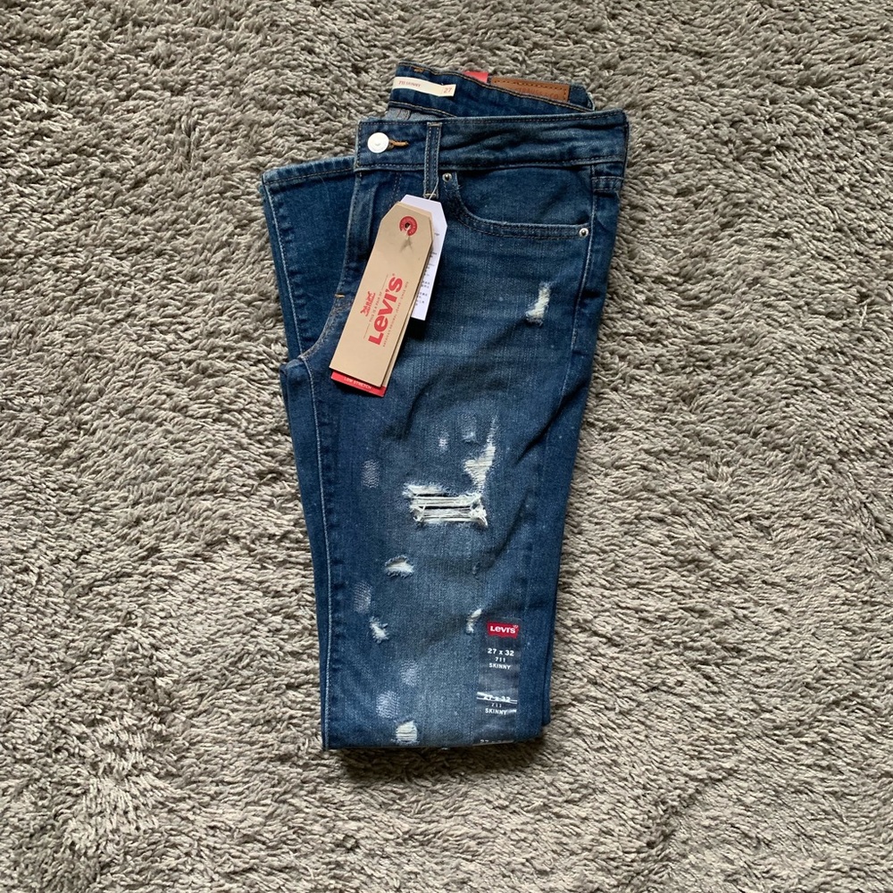 Levi Strauss 711 Skinny Jeans - Picture 3 of 4